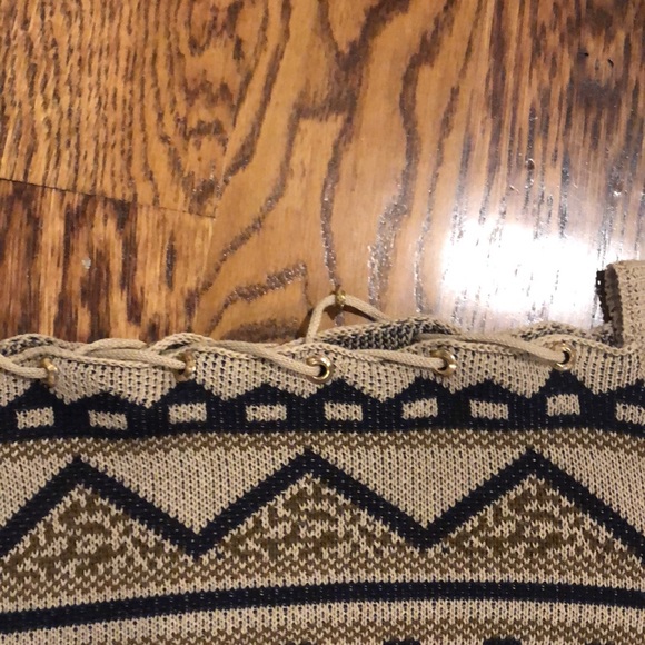 Orange Fashion Village Tribal design sweater poncho - Picture 5 of 11